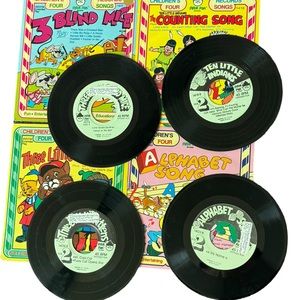 Vintage Peter Pan Records Songs 45 rpm Extended Play four Records